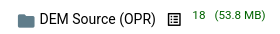 Image showing the download list icon to the right of OPR